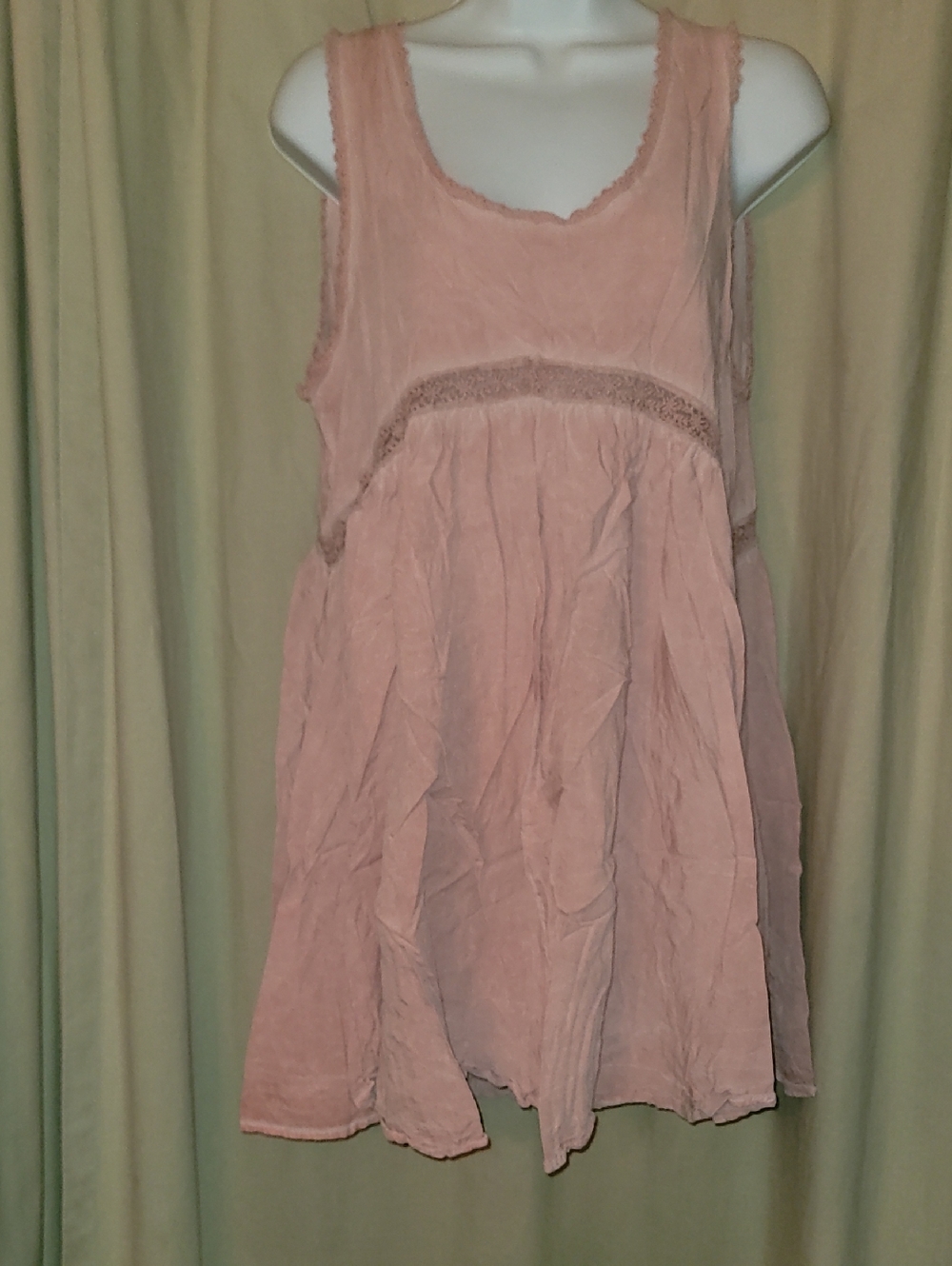 Women's Sleeveless Tunic Tank Top - Dusty Rose